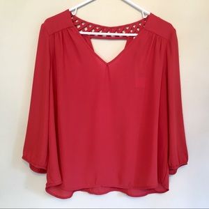 Skies Are Blue Burnt Orange Blouse